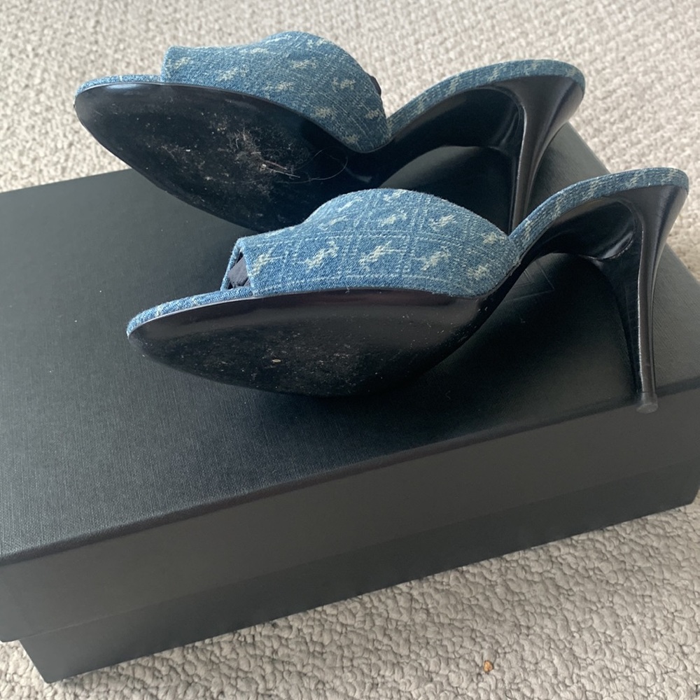 Saint Laurent YSL Women's LA 16 High Heel Mules 39 - Picture 9 of 11